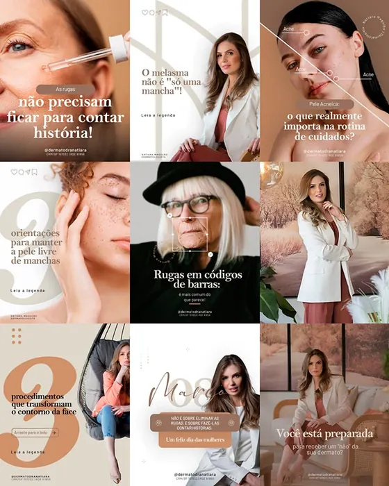 Feed de Instagram de médico com identidade visual criada pela Tribo Marketing Médico