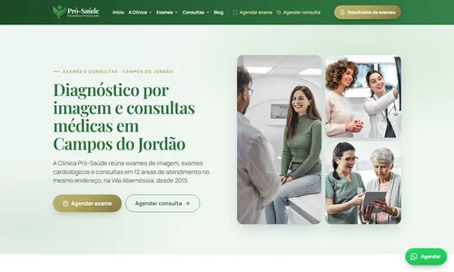 Site de Clínica Pró-Saúde