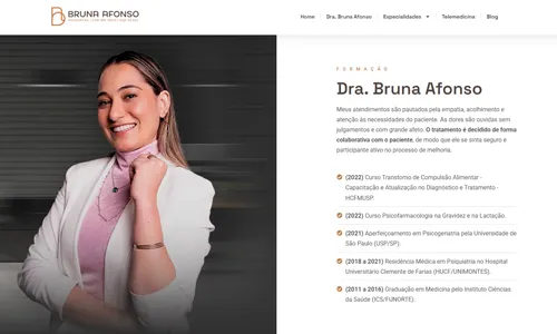 Site de Dra. Bruna Afonso